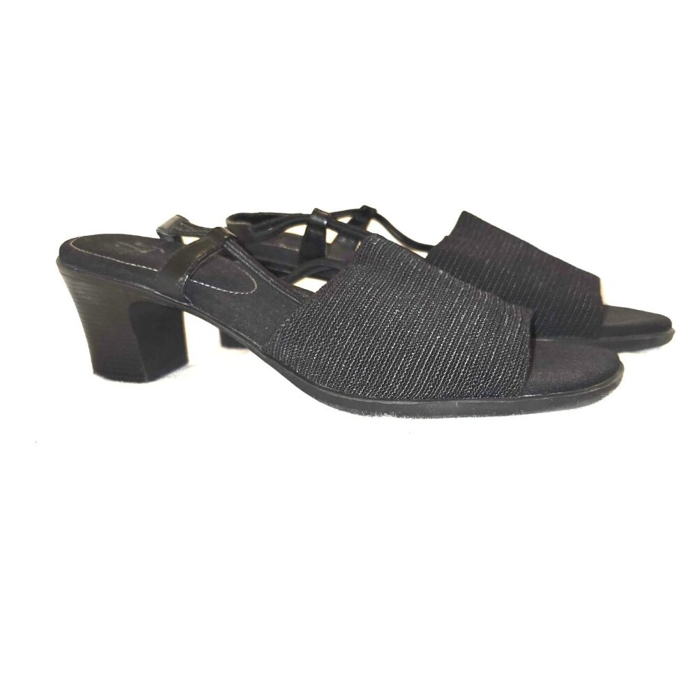 Life Stride Black Open Toe Sandals Size 7 1/2 M